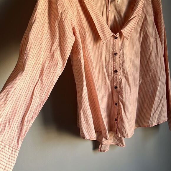 FREE PEOPLE striped button down shirt - Picture 3 of 8